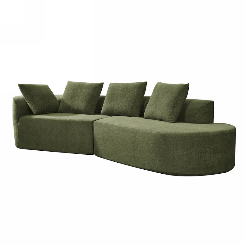 Christopher Knight Home - Ensemble de canapés incurvés en mousse Olivia - 116L
