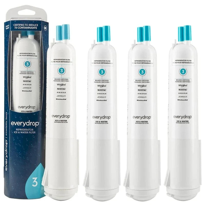 Paquet de 4 filtres de réfrigérateur pour glaçons et eau Everydrop 1, EDR3RXD1