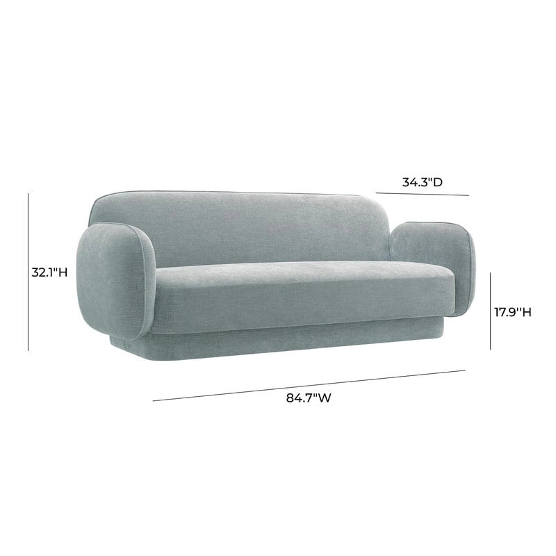 Canapé en velours texturé Kandor - 84,7L x 34,3P x 32,1H