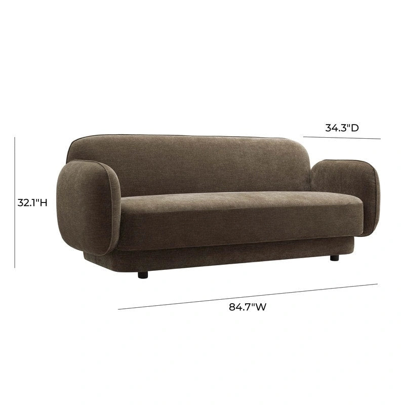Canapé en velours texturé Kandor - 84,7L x 34,3P x 32,1H