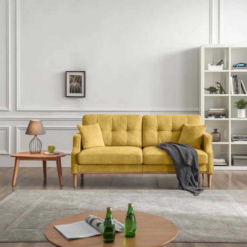 Canapé 3 places Living Space en tissu imperméable avec port de chargement USB
