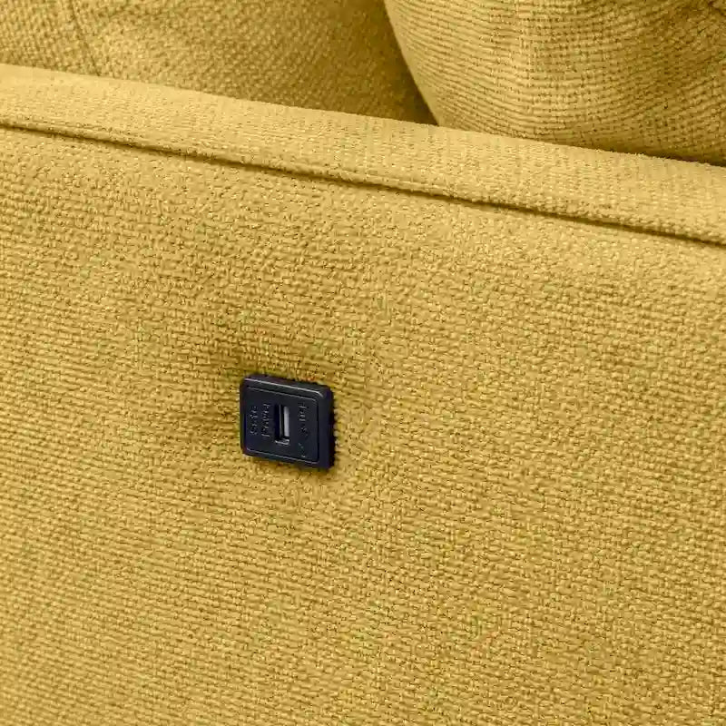 Canapé 3 places Living Space en tissu imperméable avec port de chargement USB