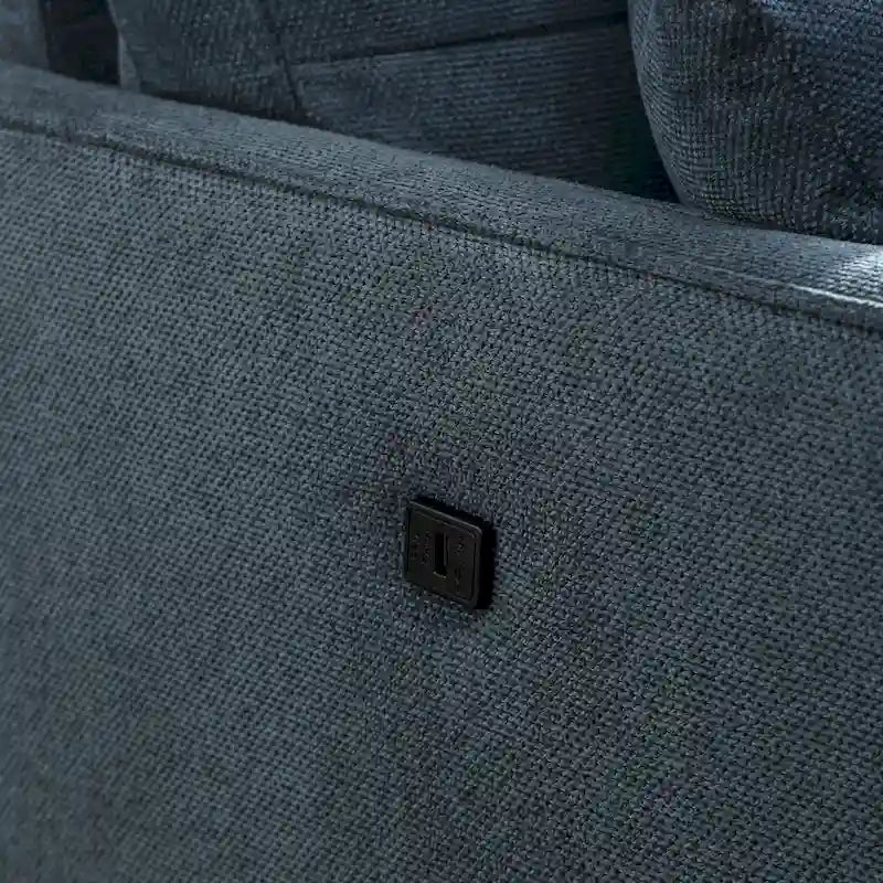Canapé 3 places Living Space en tissu imperméable avec port de chargement USB