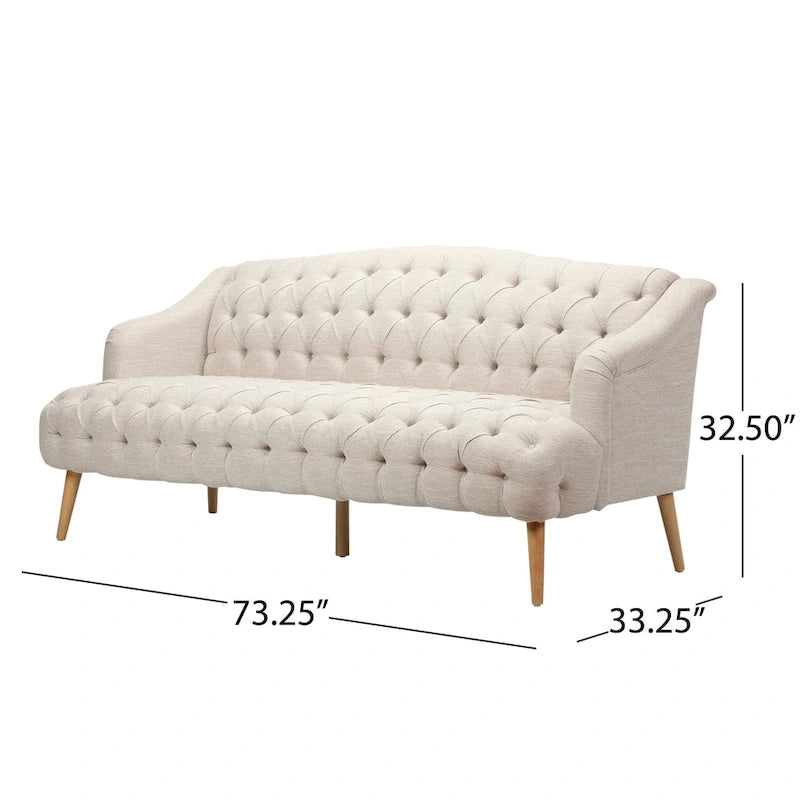Canapé en tissu touffeté à 3 places Adelia Modern de Christopher Knight Home