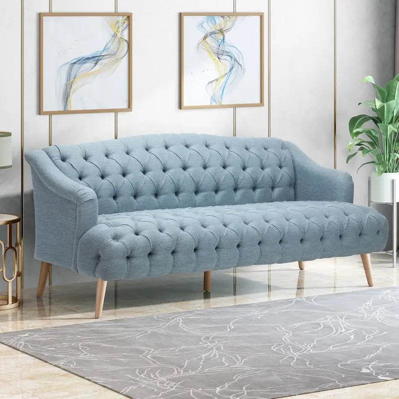 Canapé en tissu touffeté à 3 places Adelia Modern de Christopher Knight Home