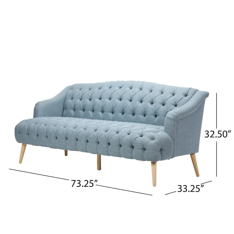 Canapé en tissu touffeté à 3 places Adelia Modern de Christopher Knight Home
