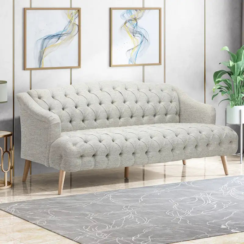 Canapé en tissu touffeté à 3 places Adelia Modern de Christopher Knight Home