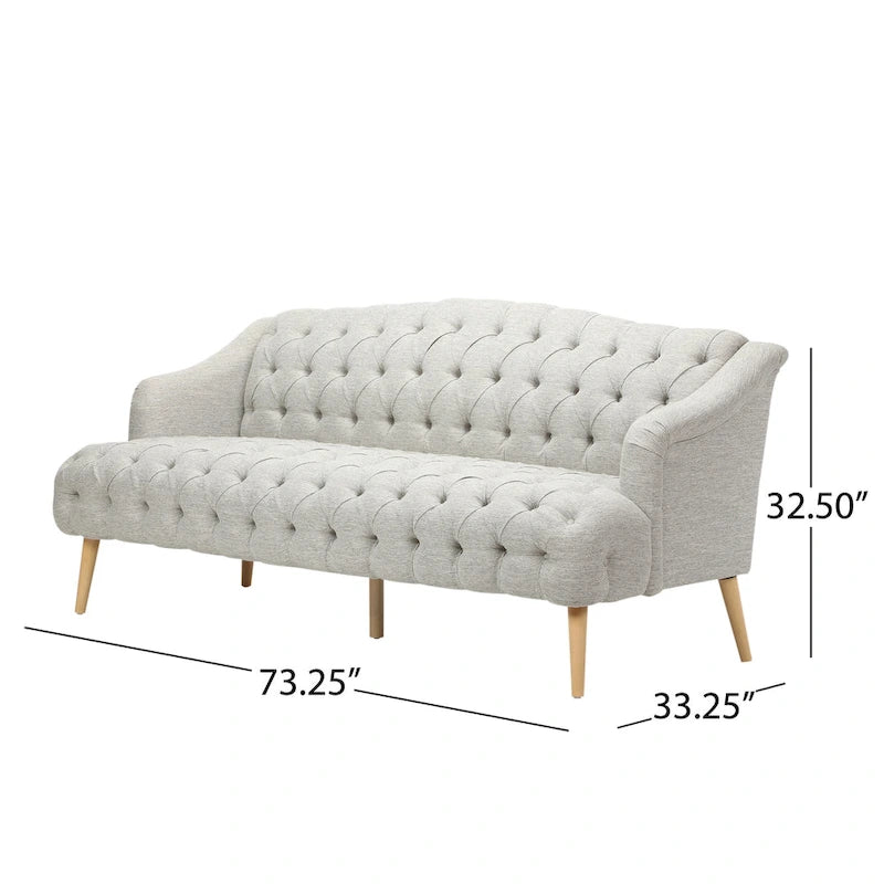 Canapé en tissu touffeté à 3 places Adelia Modern de Christopher Knight Home