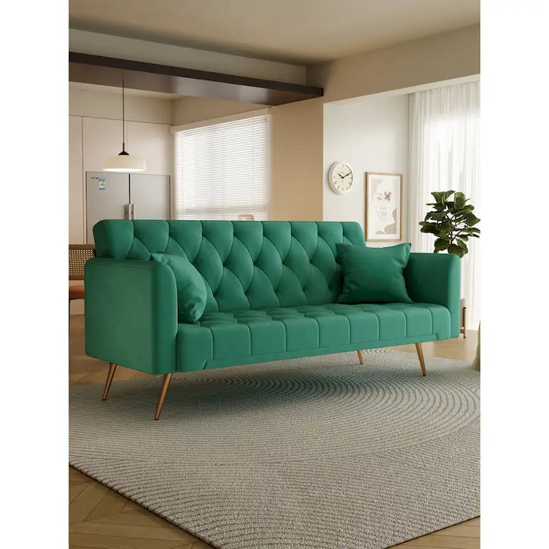 Canapé-lit double convertible rembourré - 19.00 x 71.00 x 30.00