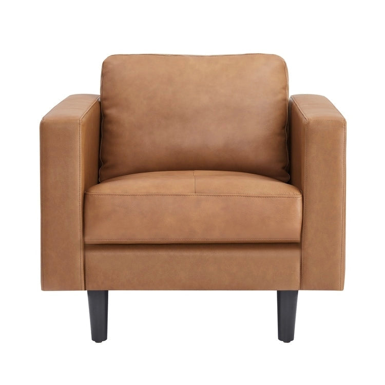 Canapé en cuir véritable du milieu du siècle, canapé de luxe pour salon, bureau à domicile, chambre à coucher