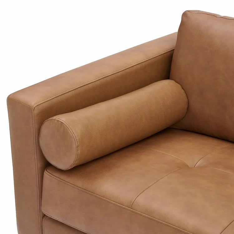 Canapé en cuir véritable du milieu du siècle, canapé de luxe pour salon, bureau à domicile, chambre à coucher