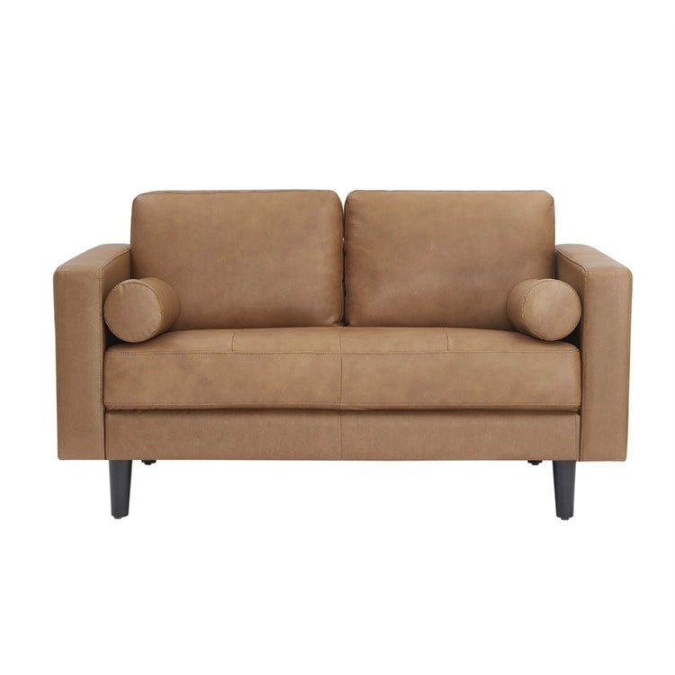 Canapé en cuir véritable du milieu du siècle, canapé de luxe pour salon, bureau à domicile, chambre à coucher