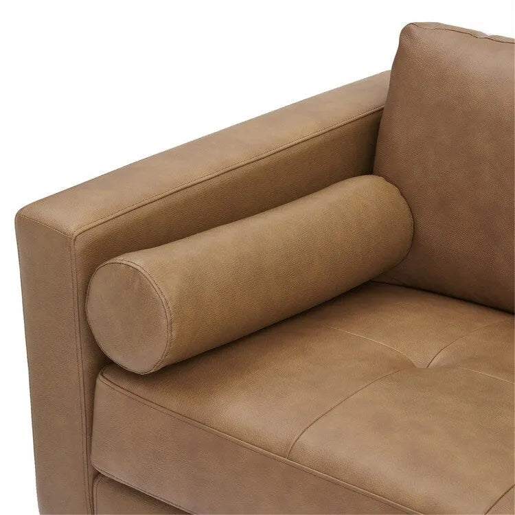 Canapé en cuir véritable du milieu du siècle, canapé de luxe pour salon, bureau à domicile, chambre à coucher