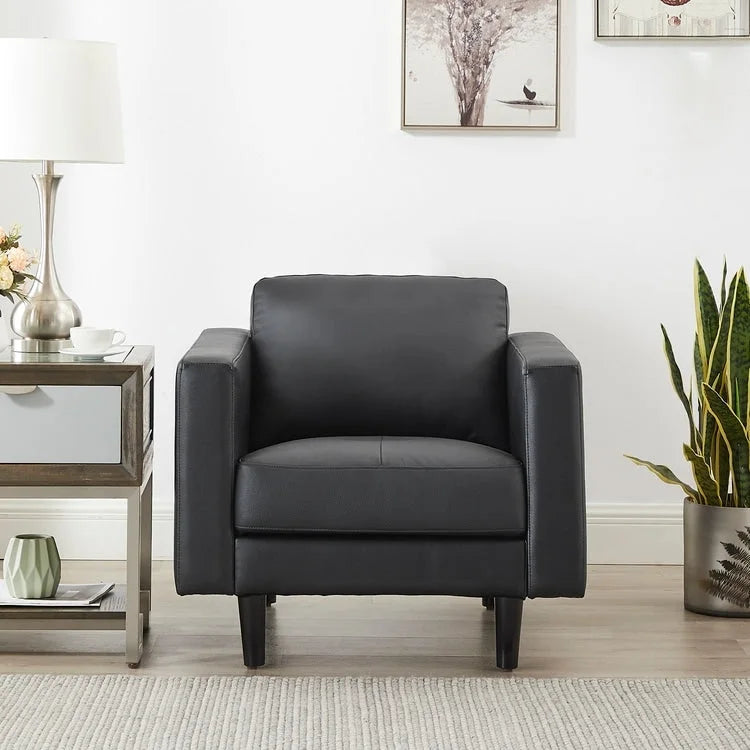 Canapé en cuir véritable du milieu du siècle, canapé de luxe pour salon, bureau à domicile, chambre à coucher
