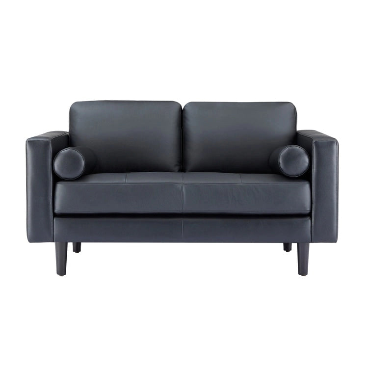 Canapé en cuir véritable du milieu du siècle, canapé de luxe pour salon, bureau à domicile, chambre à coucher
