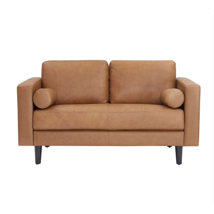 Canapé en cuir véritable du milieu du siècle, canapé de luxe pour salon, bureau à domicile, chambre à coucher