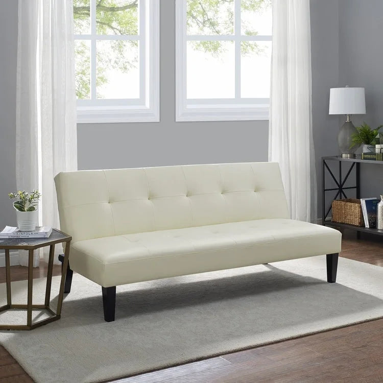 Collection ultime de canapés futons : Canapé futon avec accoudoirs et porte-gobelets, Canapé capitonné avec pieds en bois