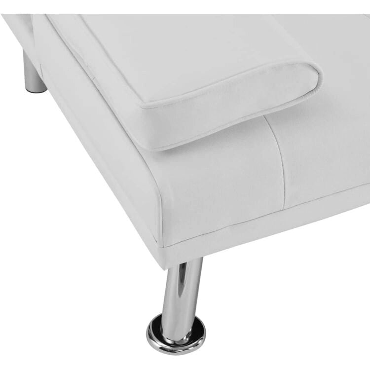 Collection ultime de canapés futons : Canapé futon avec accoudoirs et porte-gobelets, Canapé capitonné avec pieds en bois