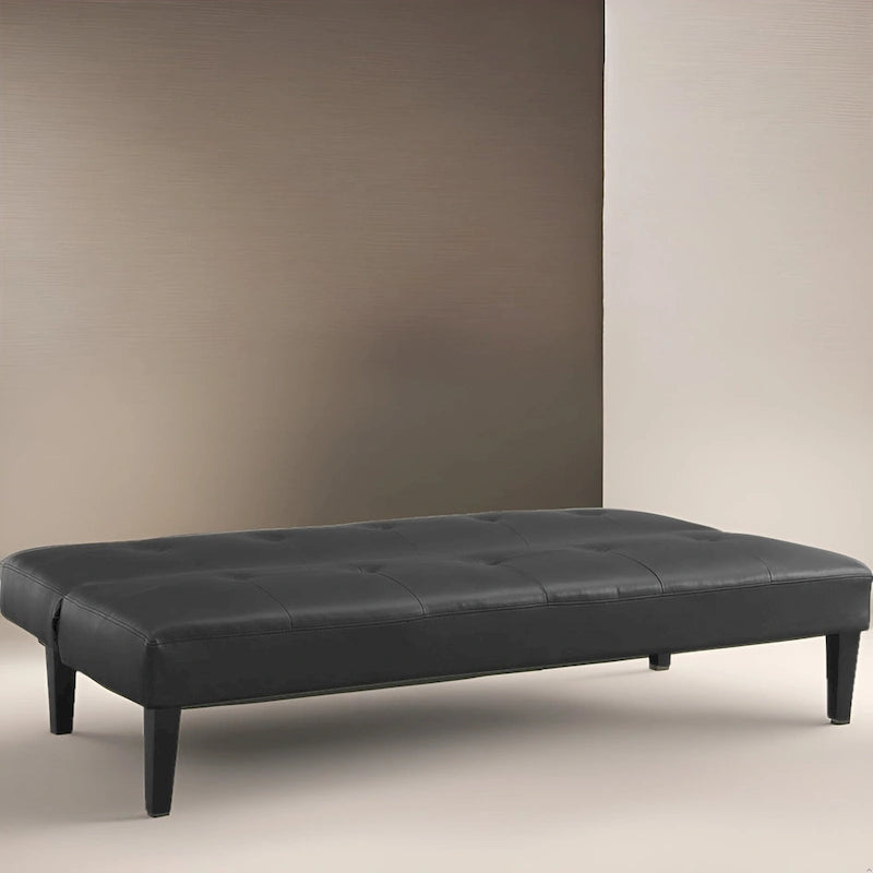 Collection ultime de canapés futons : Canapé futon avec accoudoirs et porte-gobelets, Canapé capitonné avec pieds en bois