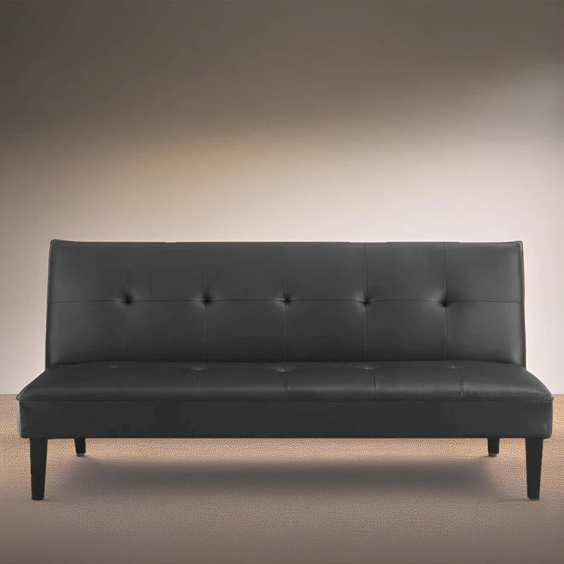 Collection ultime de canapés futons : Canapé futon avec accoudoirs et porte-gobelets, Canapé capitonné avec pieds en bois