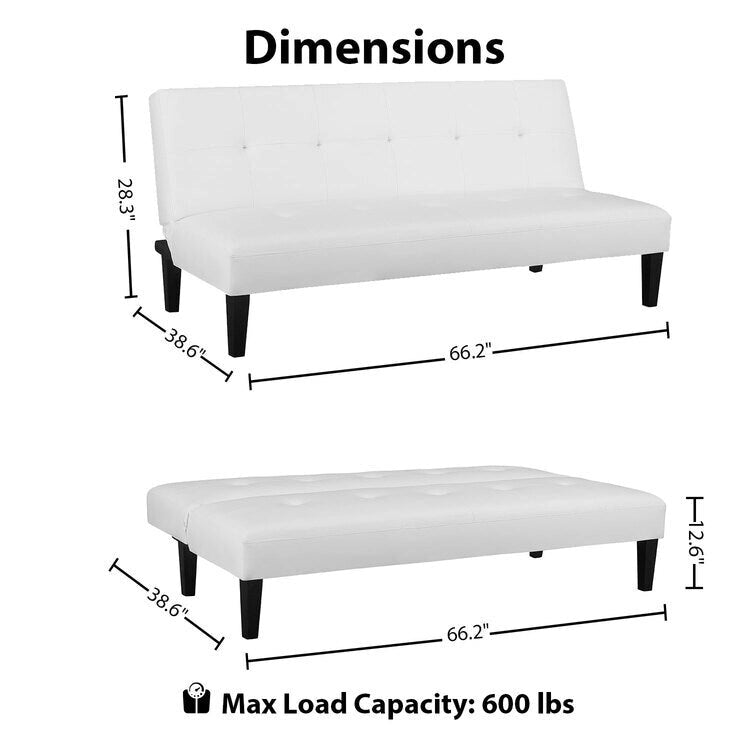 Collection ultime de canapés futons : Canapé futon avec accoudoirs et porte-gobelets, Canapé capitonné avec pieds en bois