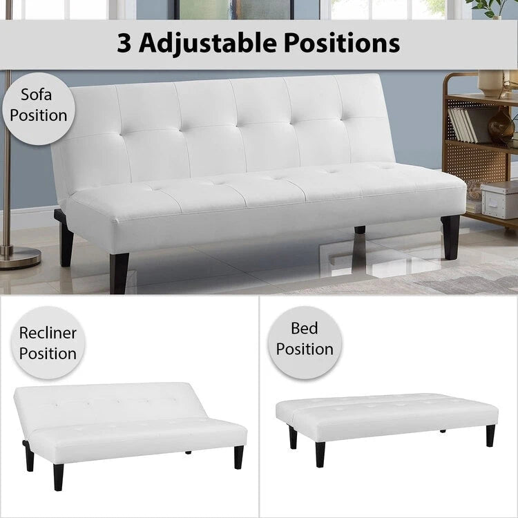 Collection ultime de canapés futons : Canapé futon avec accoudoirs et porte-gobelets, Canapé capitonné avec pieds en bois