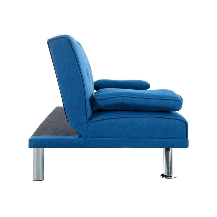 Collection ultime de canapés futons : Canapé futon avec accoudoirs et porte-gobelets, Canapé capitonné avec pieds en bois