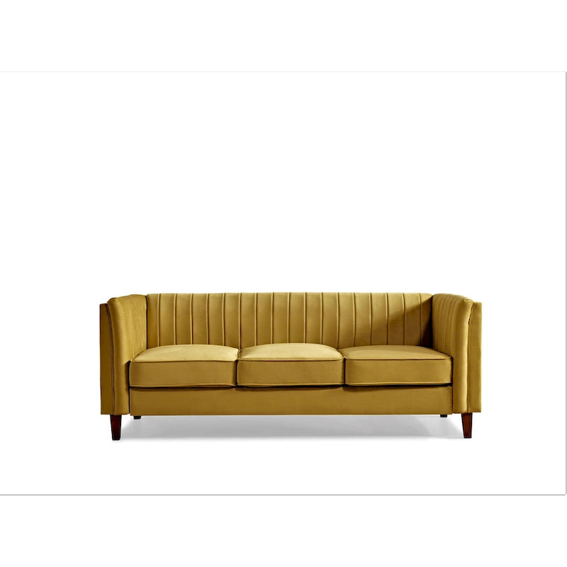 Canapé Design Carré Capitonnage Linéaire