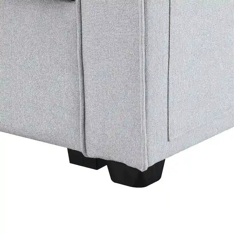 Canapé Merax 104 places 4 places en lin moderne avec pochettes d'accoudoirs et 4 coussins, style minimaliste