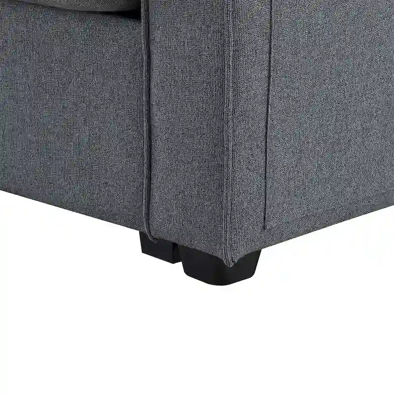 Canapé Merax 104 places 4 places en lin moderne avec pochettes d'accoudoirs et 4 coussins, style minimaliste