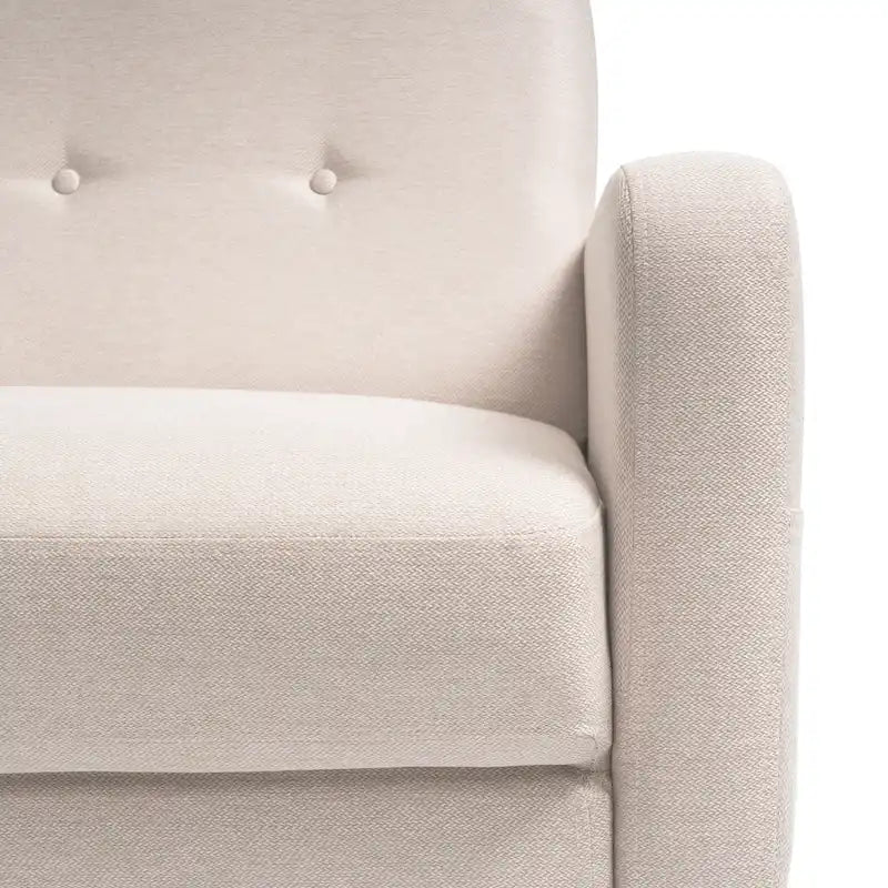 Canapé en lin touffeté moderne ADAIR avec poches accoudoirs par Crown Comfort