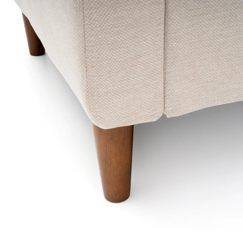 Canapé en lin touffeté moderne ADAIR avec poches accoudoirs par Crown Comfort