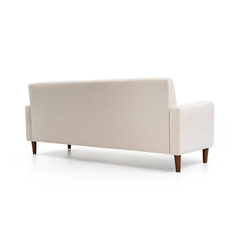 Canapé en lin touffeté moderne ADAIR avec poches accoudoirs par Crown Comfort