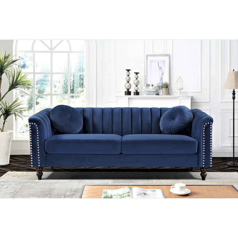 Canapé Hills 75,2 po avec dossier touffeté et clous décoratifs