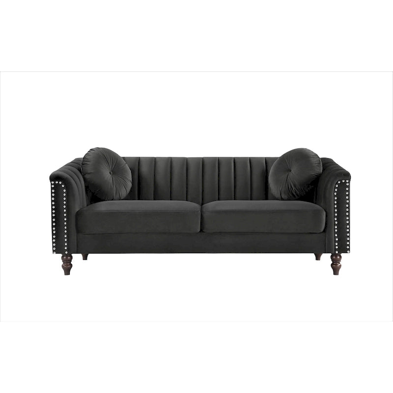 Canapé Hills 75,2 po avec dossier touffeté et clous décoratifs