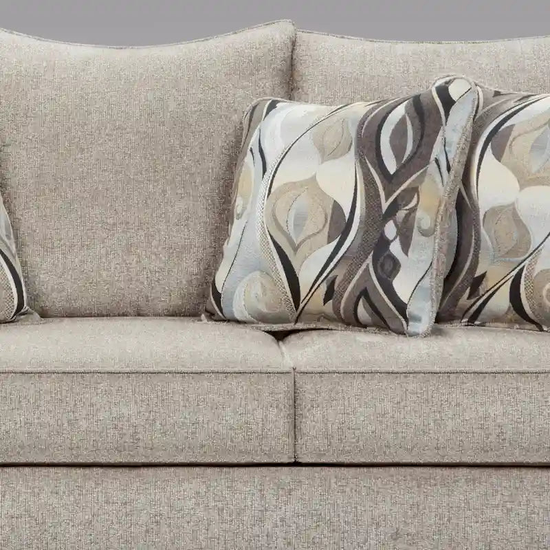Canapé en tissu avec coussins de dossier Roundhill Furniture Camero