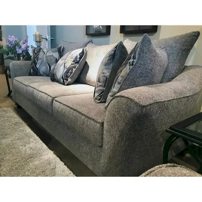 Canapé en tissu avec coussins de dossier Roundhill Furniture Camero