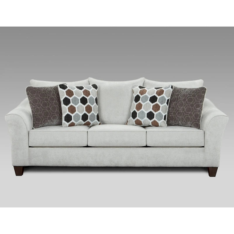 Canapé en tissu avec coussins de dossier Roundhill Furniture Camero