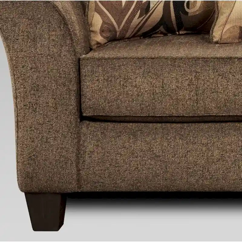 Canapé en tissu avec coussins de dossier Roundhill Furniture Camero