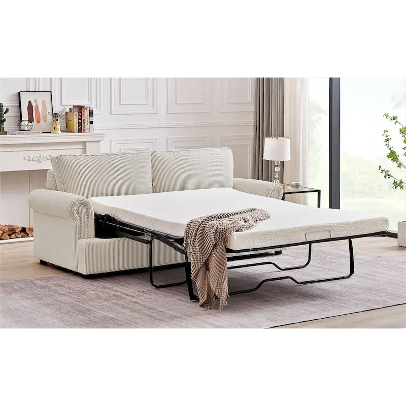 Canapé-lit US Pride Furniture Viviana 76 po à dossier rembourré en polyester