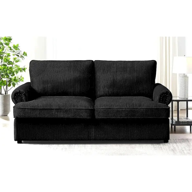 Canapé-lit US Pride Furniture Viviana 76 po à dossier rembourré en polyester