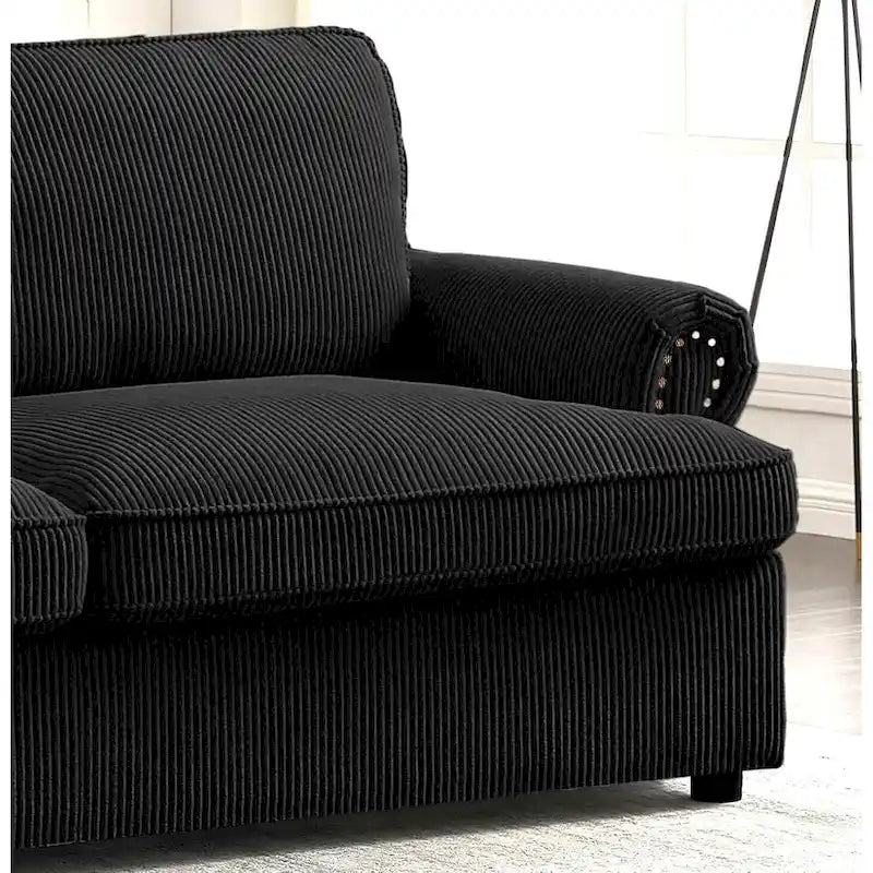 Canapé-lit US Pride Furniture Viviana 76 po à dossier rembourré en polyester