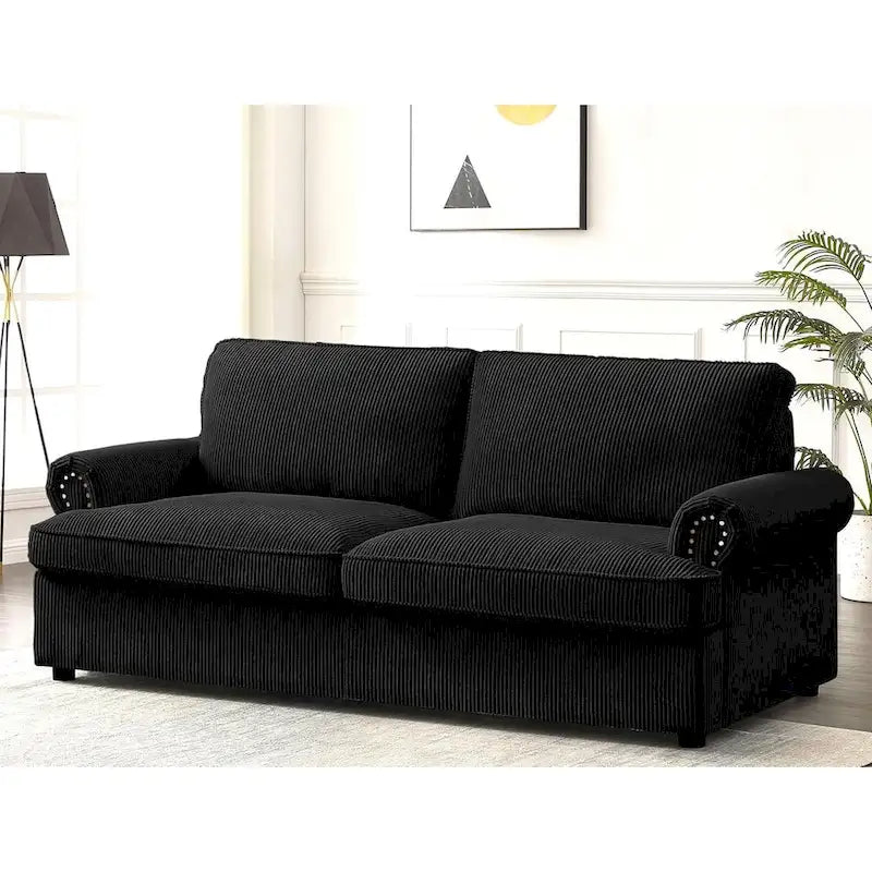 Canapé-lit US Pride Furniture Viviana 76 po à dossier rembourré en polyester