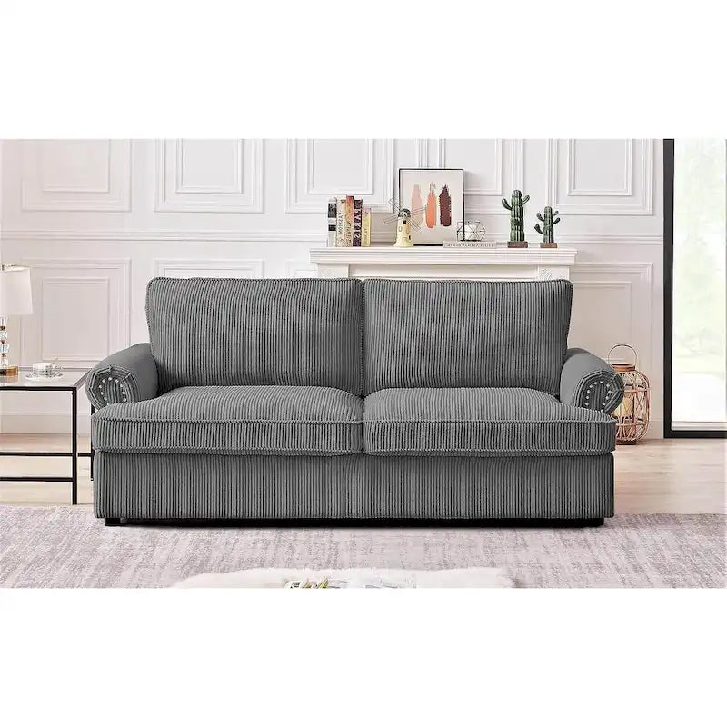 Canapé-lit US Pride Furniture Viviana 76 po à dossier rembourré en polyester