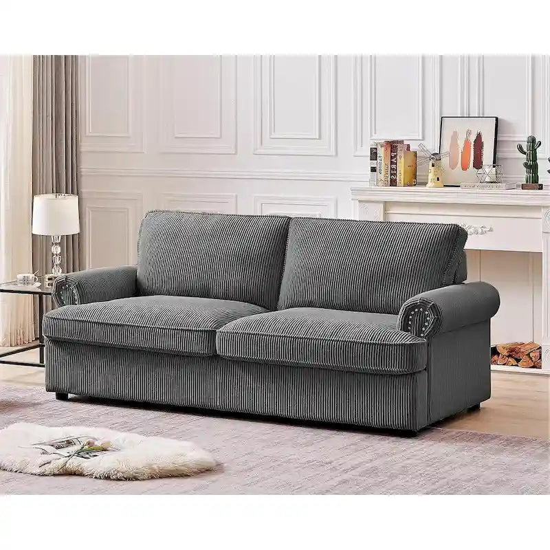 Canapé-lit US Pride Furniture Viviana 76 po à dossier rembourré en polyester