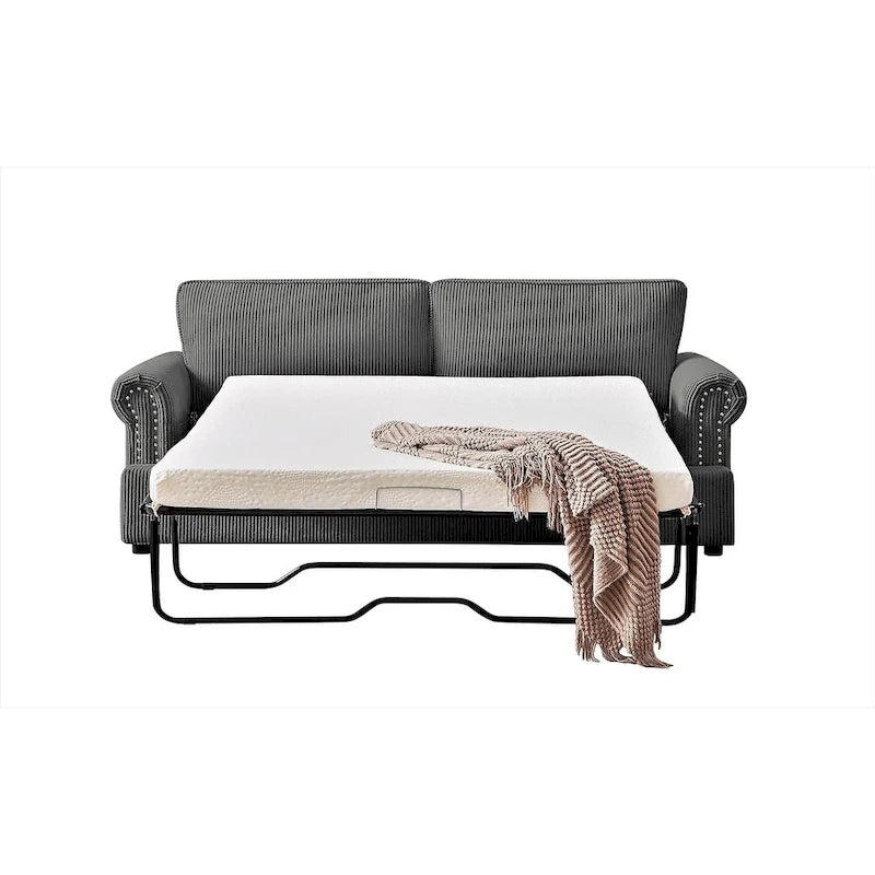 Canapé-lit US Pride Furniture Viviana 76 po à dossier rembourré en polyester