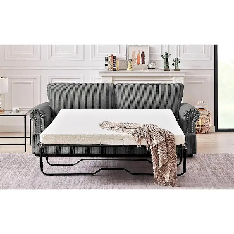 Canapé-lit US Pride Furniture Viviana 76 po à dossier rembourré en polyester