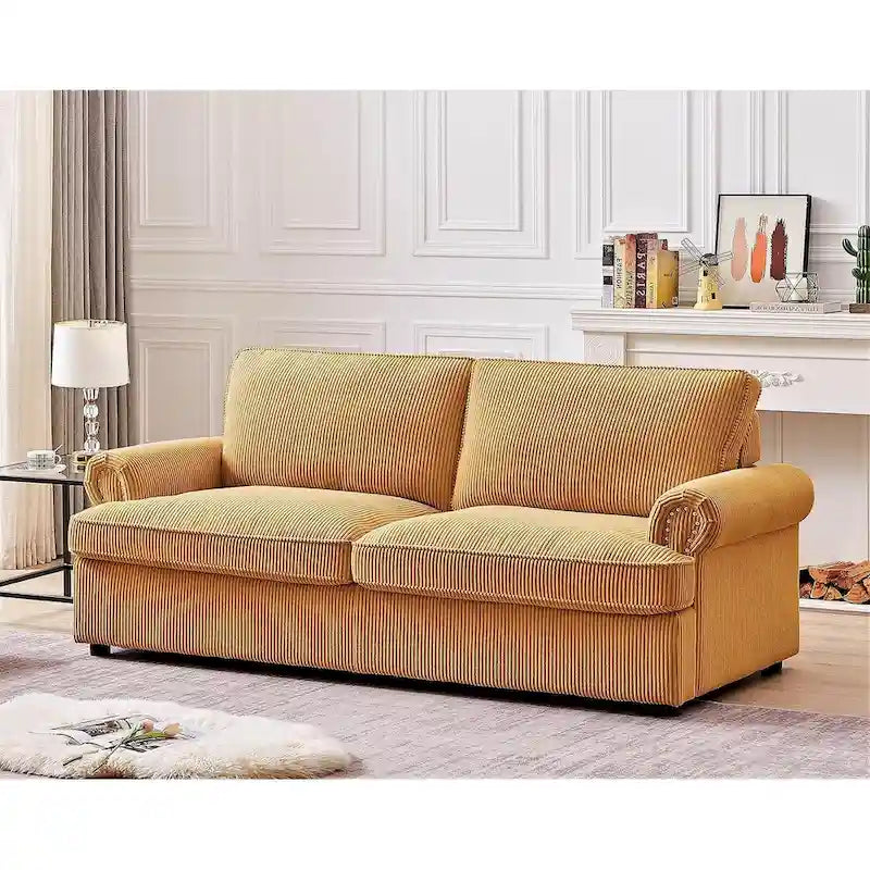 Canapé-lit US Pride Furniture Viviana 76 po à dossier rembourré en polyester
