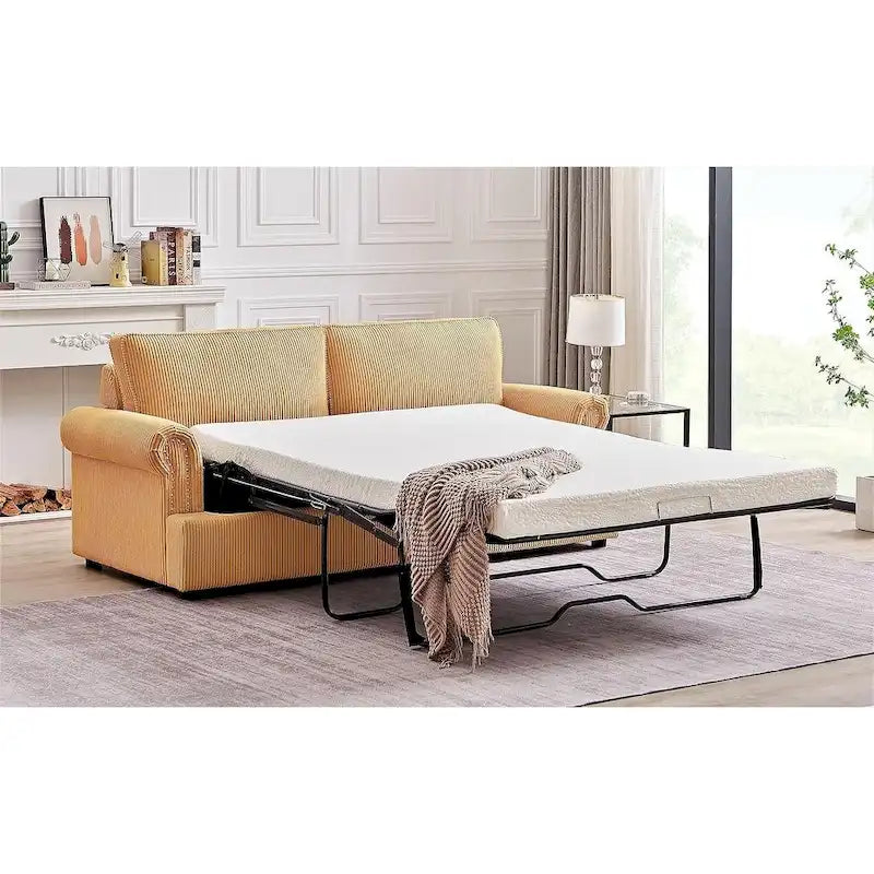 Canapé-lit US Pride Furniture Viviana 76 po à dossier rembourré en polyester