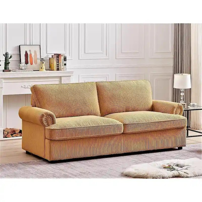 Canapé-lit US Pride Furniture Viviana 76 po à dossier rembourré en polyester